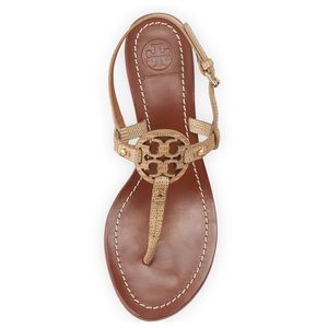 Like New ✨ Tory Burch Mini Miller Lizard-print Thong Sandal